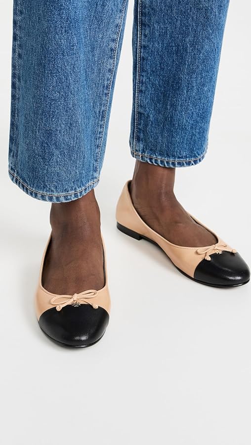 バレエ Tory Burch shoes Amazon.com | Tory Burch Women's Cap Toe Ballet Flats, Ginger
